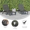 Flash Furniture Gray Adjustable Chaise Lounger with Cupholder, 2PK 2-LE-HMP-2017-414-GY-GG - alternate 6